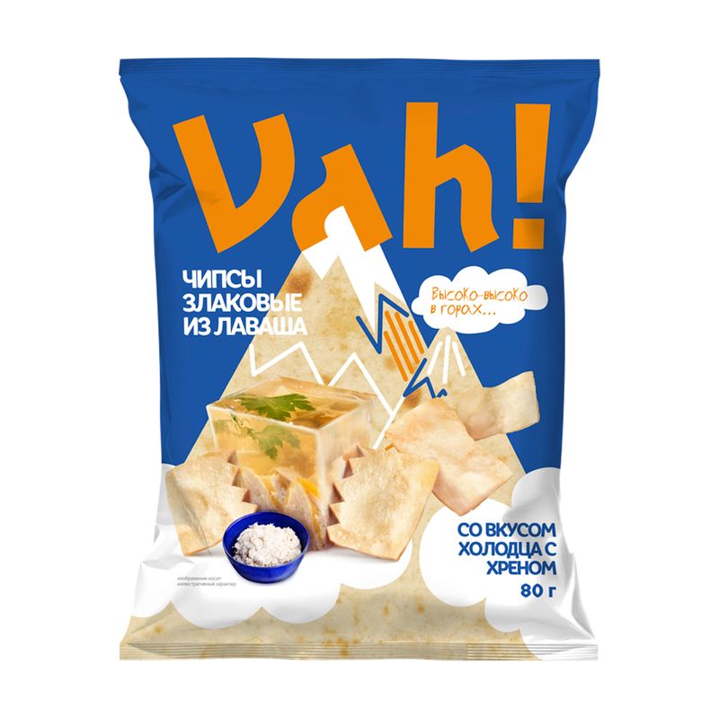 Чипсы злаковые из лаваша, Vah!, 80 г, в ассортименте