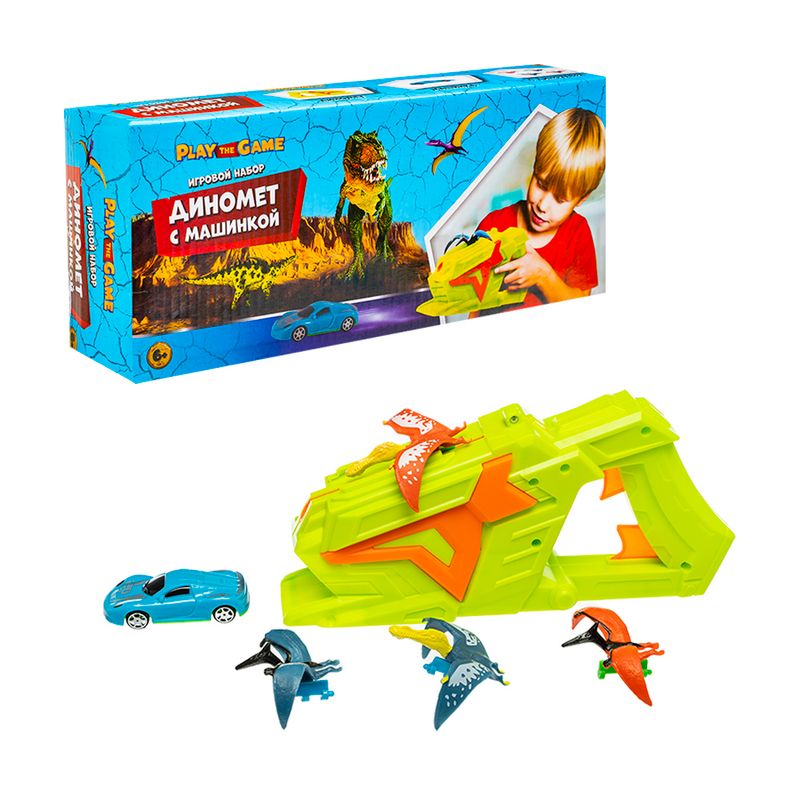 Игровой набор "Диномёт с машинкой", Play the Game, в ассортименте