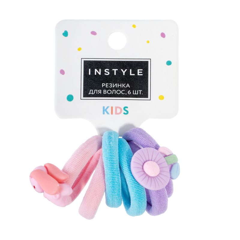 Резинка для волос, InStyle, 6 шт., в ассортименте