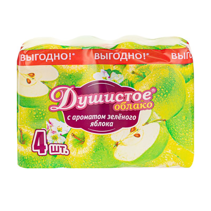 Мыло твёрдое, Душистое облако, 4х70 г, в ассортименте