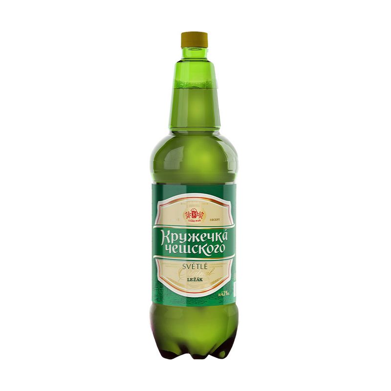 Пиво светлое "Кружечка чешского", 4,3%, 0,9 л