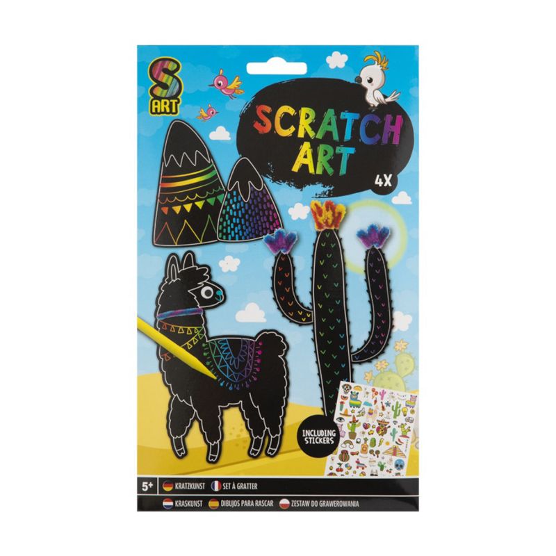 Набор Scratch Art + наклейки, в ассортименте