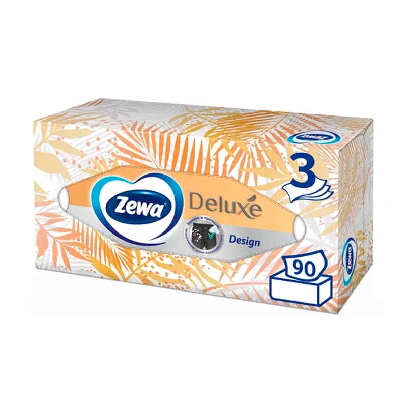 Бумажные салфетки "Zewa Deluxe Design", 3 слоя, 90 шт.