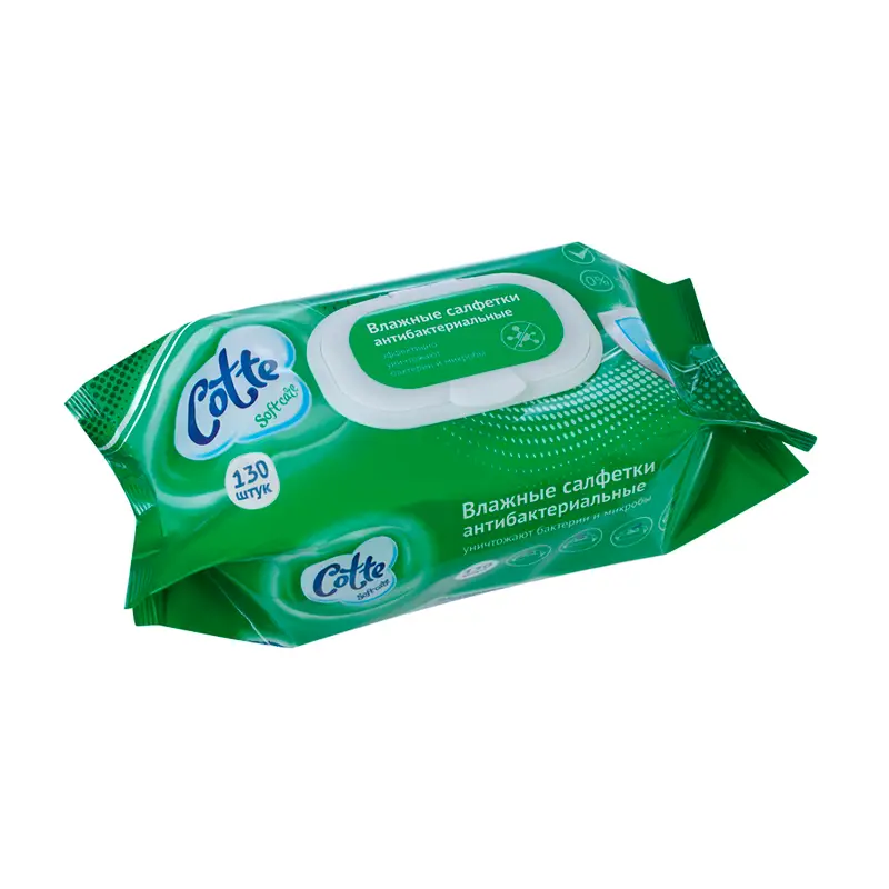 Влажные салфетки антибактериальные, Cotte, 130 шт.