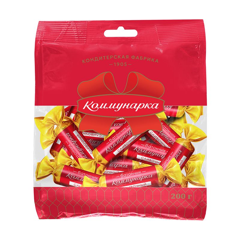 Конфеты, Коммунарка, батончик сливочный, 200 г