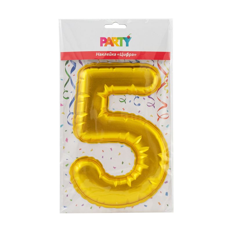 Наклейка "Цифра", Party, в ассортименте