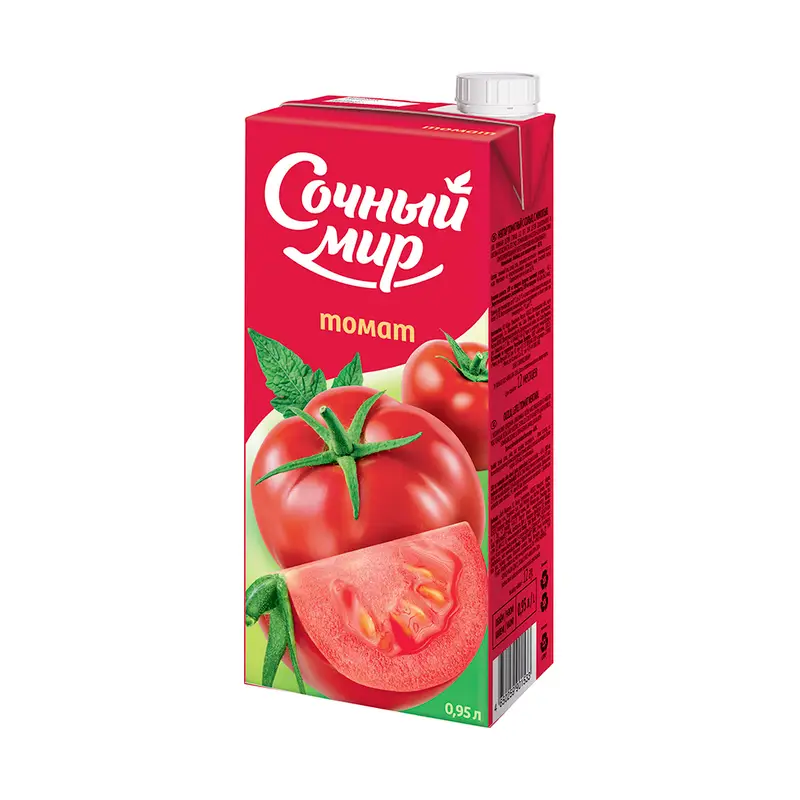 Нектар томатный с солью, Сочный мир, 0,95 л