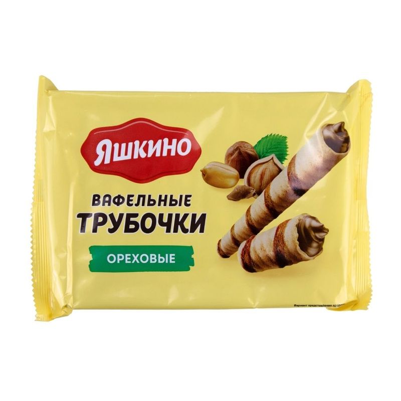 ТрубочкиВаф"Яшкино"Орех190г
