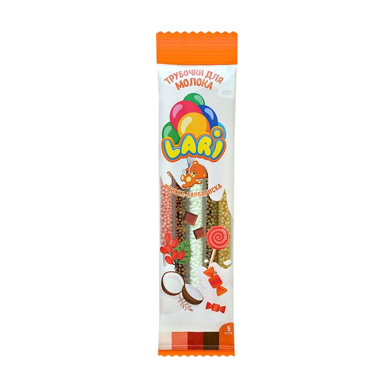 Трубочки для молока, LARI, 5х6 г, в ассортименте