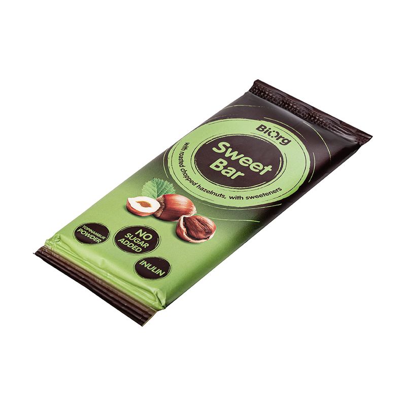 Шоколад без сахара "Sweet Bar", Biorg, с орехом, 90 г