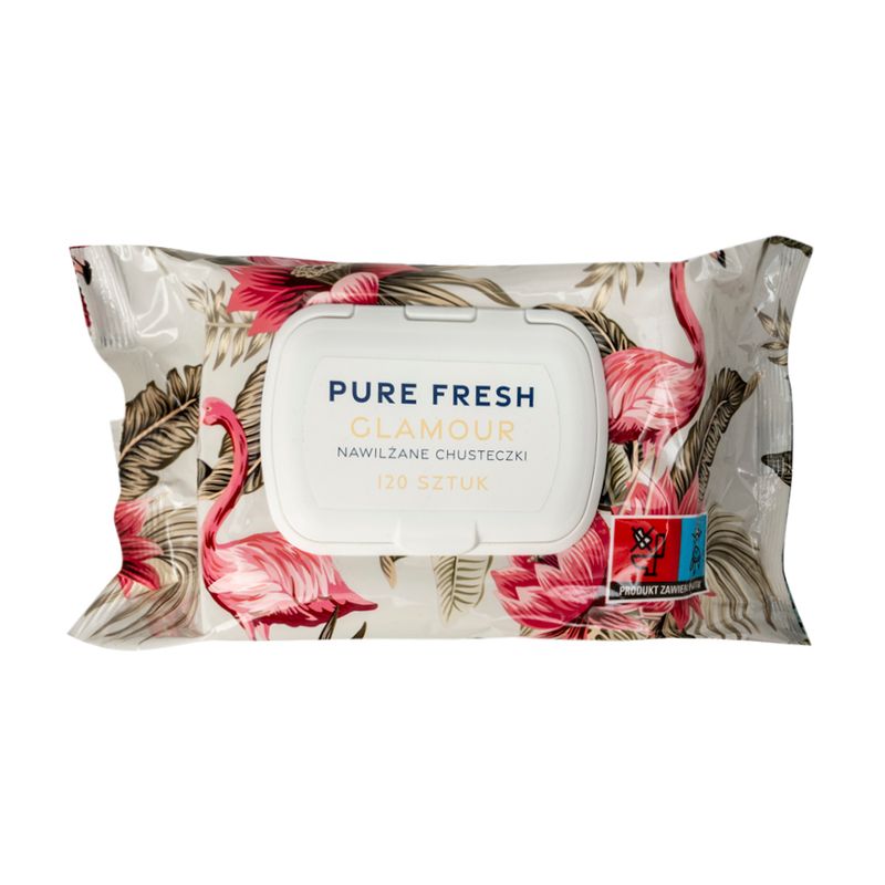 Влажные салфетки, PURE FRESH GLAMOUR, 120 шт., в ассортименте