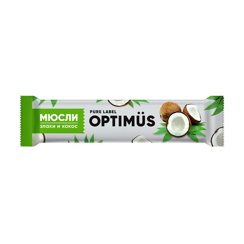 Батончик-мюсли, Optimus, со злаками, 25 г, в ассортименте