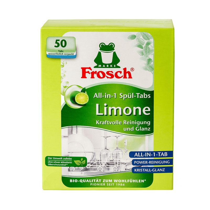 Таблетки для посудомоечной машины, Frosch, 50 шт.