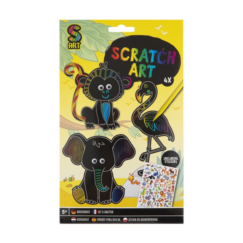 Набор Scratch Art + наклейки, в ассортименте