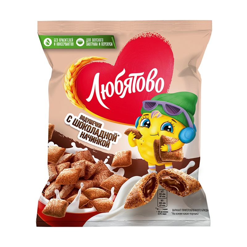 Подушечки с начинкой, Любятово, 140 г, в ассортименте