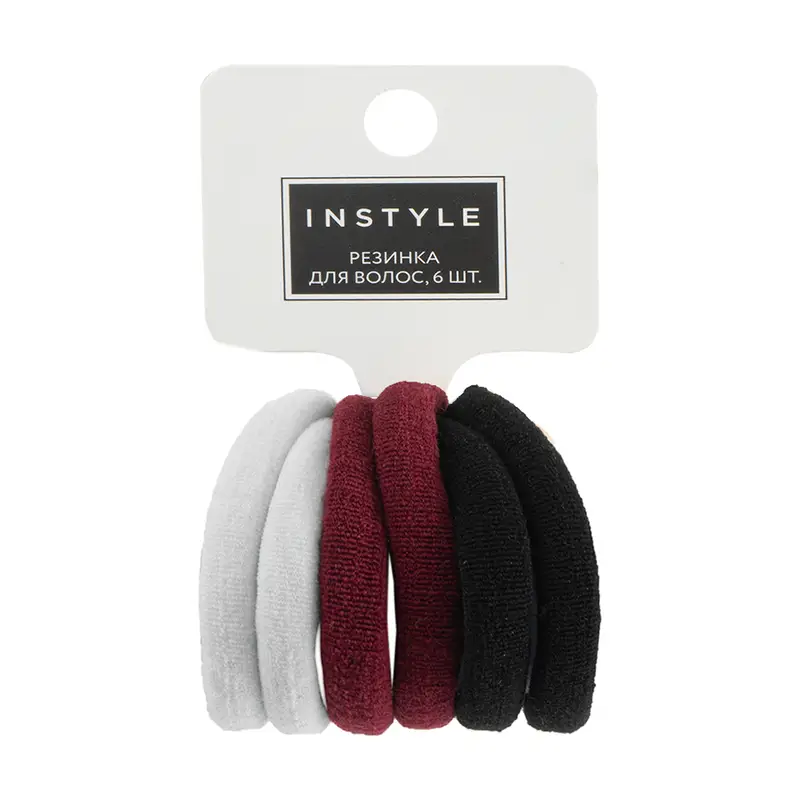 Резинка для волос, INSTYLE, 6 шт., в ассортименте