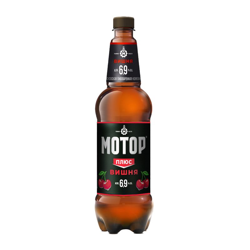 Пивной напиток "Мотор Плюс", вишня, 6,9 %, 1,25 л