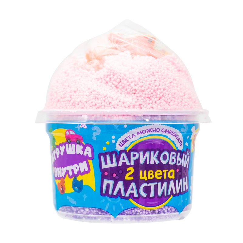 Шариковый пластилин с игрушкой, в ассортименте