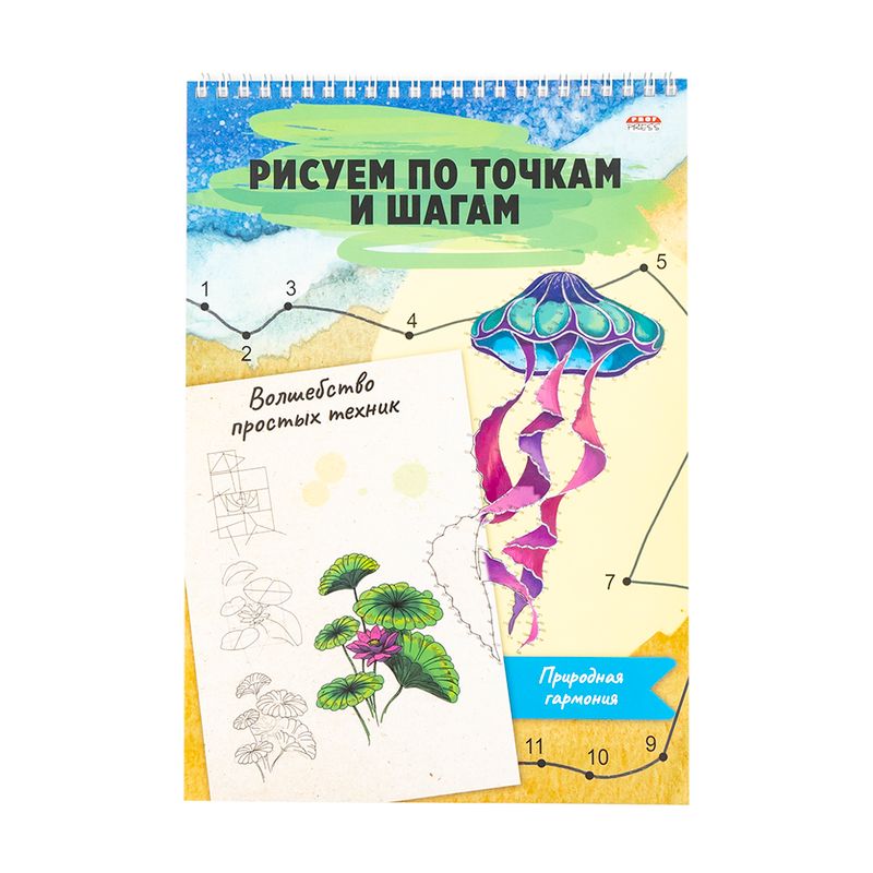Альбом для рисования: рисуй по точкам и шагам, в ассортименте