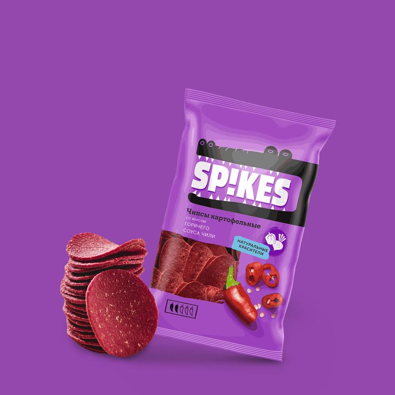 Чипсы картофельные, SPIKES, 80 г, в ассортименте
