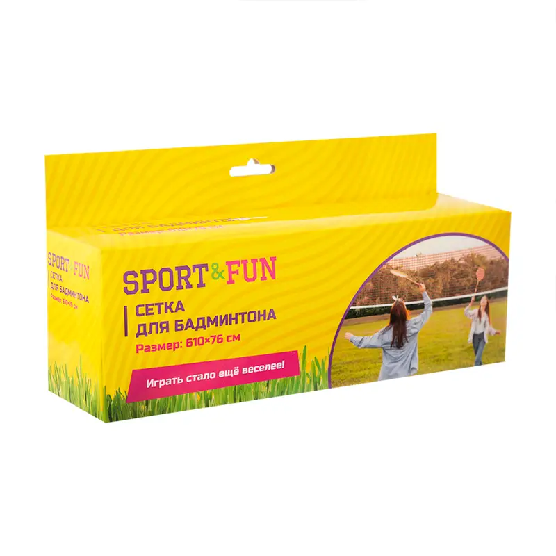 Сетка для бадминтона, Sport&Fun, 610х76 см, в ассортименте