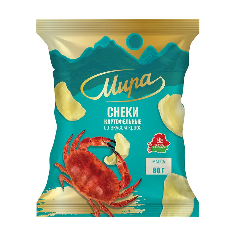 Снеки картофельные, МИРА, 80 г, в ассортименте