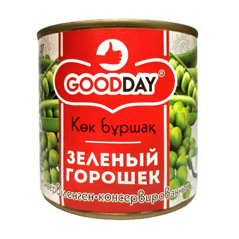 Зелёный горошек, GoodDay, консервированный, 425 мл