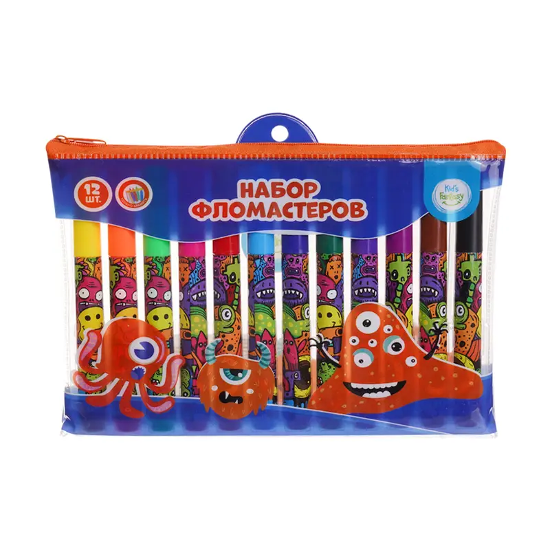 Набор цветных фломастеров, Kid's Fantasy, 12 шт., в ассортименте