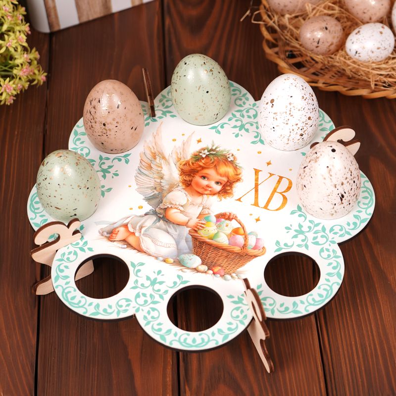 Подставка для кулича и 8 яиц, PREZENT, в ассортименте