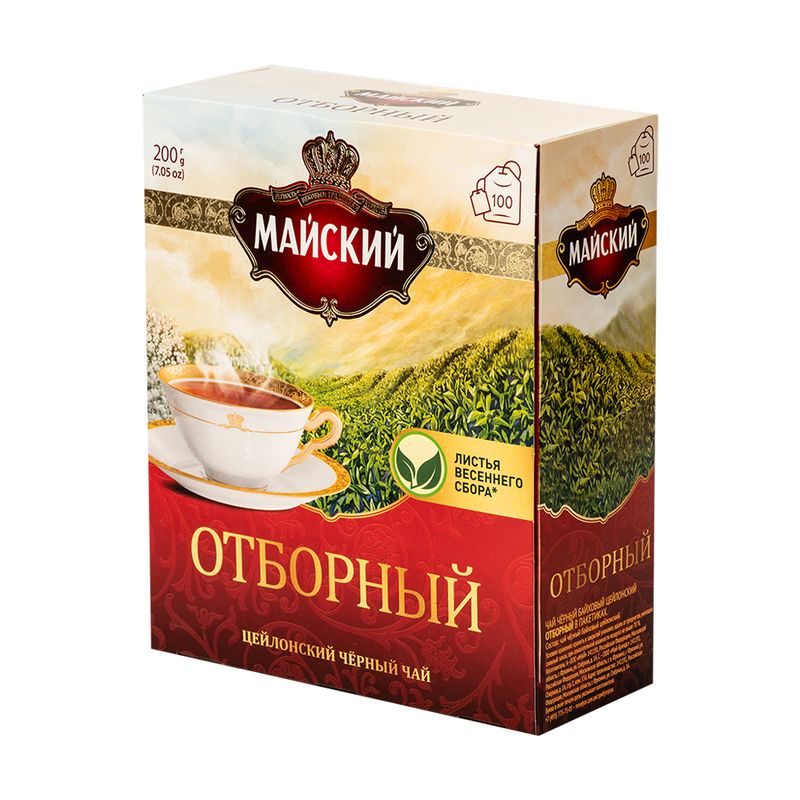 Чай "Отборный", Майский, 100 пакетиков х 2 г