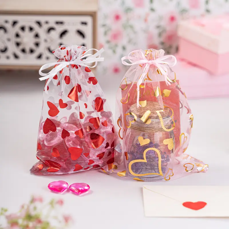 Мешочек подарочный, With Love, 13х18 см, 2 шт., в ассортименте