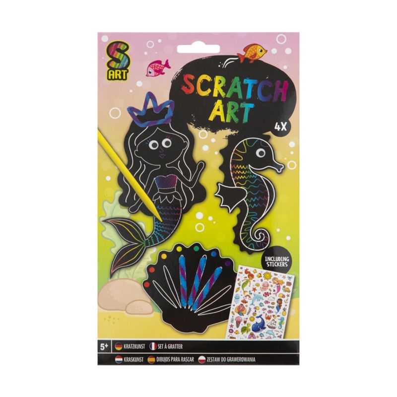 Набор Scratch Art + наклейки, в ассортименте