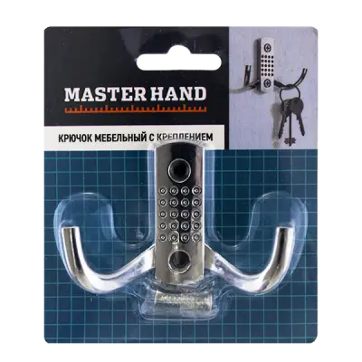 Мебельный крючок с креплением, Master Hand
