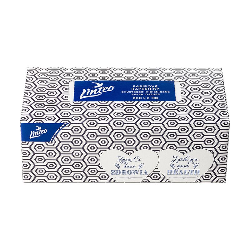 Linteo бумажные носовые платки, 2 слоя, 200 шт.