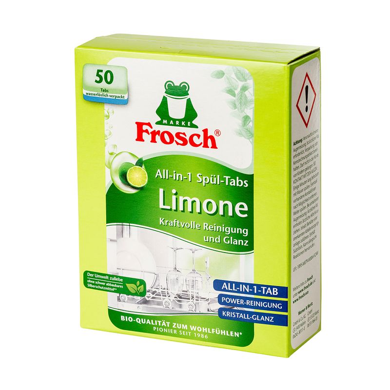 Таблетки для посудомоечной машины, Frosch, 50 шт.