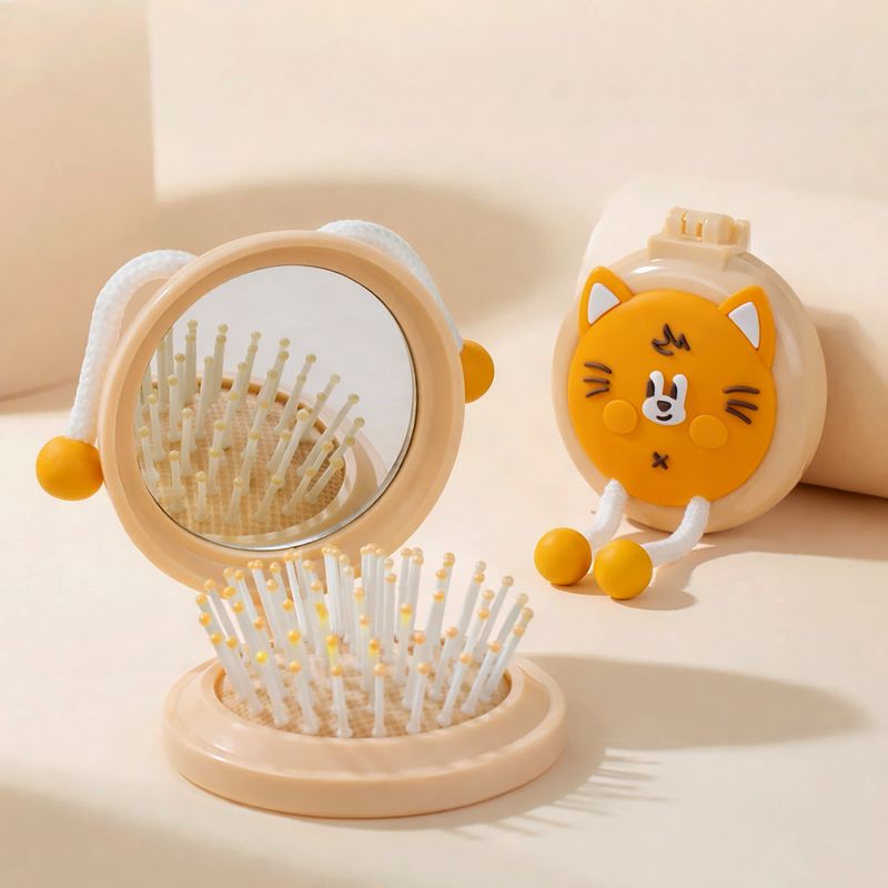 Расчёска для волос складная с зеркалом, Lovely, в ассортименте