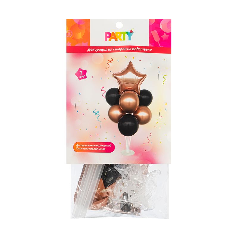 Декорация из 7 шаров на подставке, Party, в ассортименте