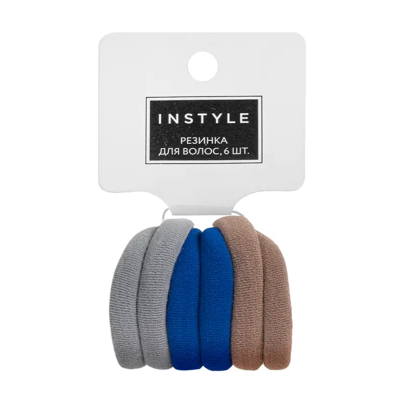 Резинка для волос, INSTYLE, 6 шт., в ассортименте