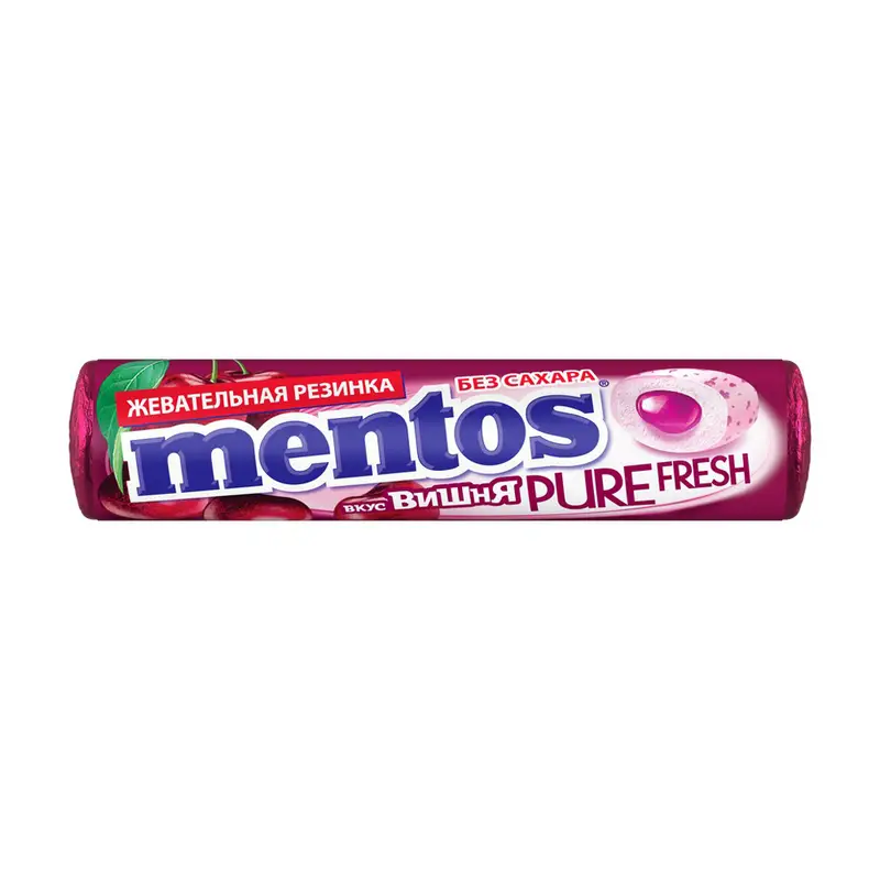 Жевательная резинка "Pure Fresh", Mentos, вишня, 15,5 г