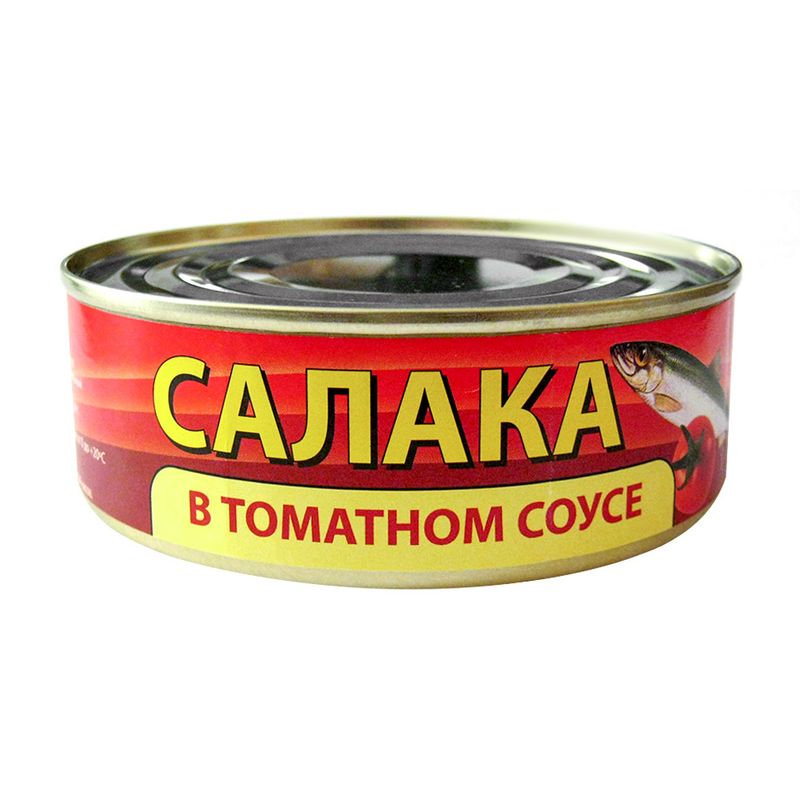 Рыбные консервы "Салака в томатном соусе", Браславрыба, 220 г