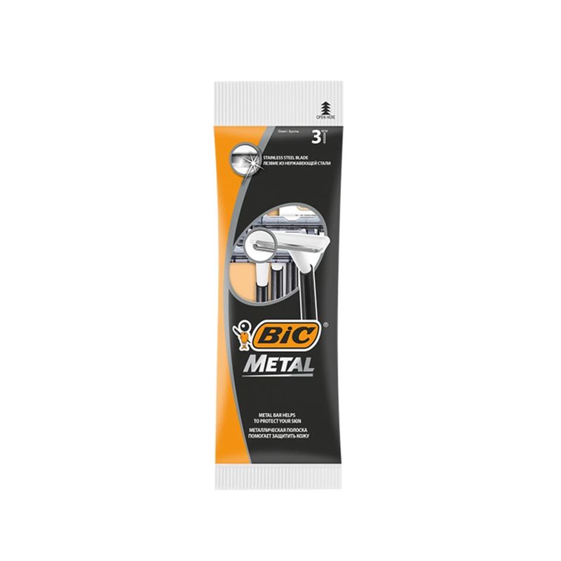 Станки для бритья "Metal", BIC, 3 шт.