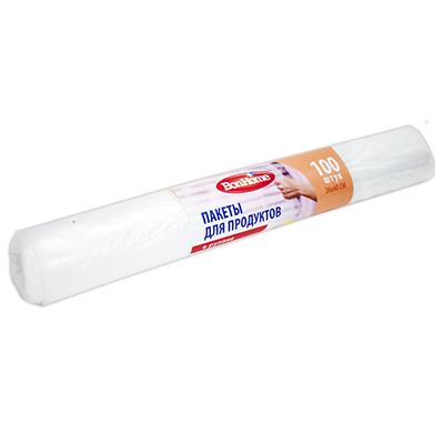 Пакеты для хранения продуктов, 26х40 см, 100 шт