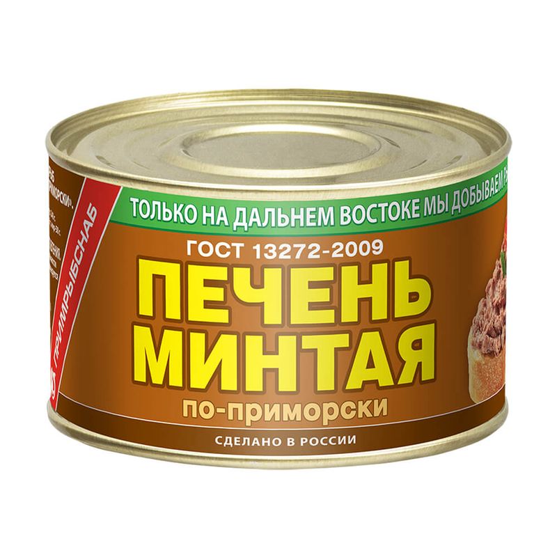 Консервы "Печень минтая по-приморски", ПРИМРЫБСНАБ, 240 г