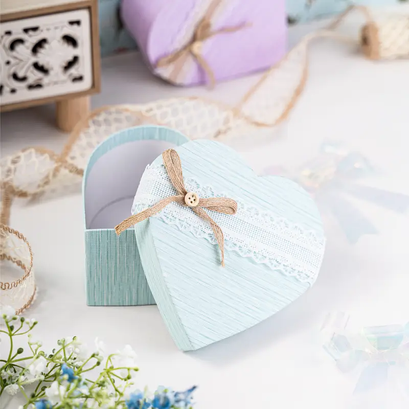 Коробка подарочная "Сердце", With Love, 14х14х7 см, в ассортименте