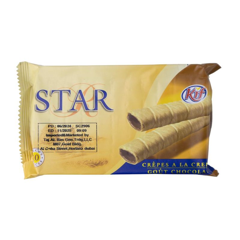Вафли Kif Wafer Roll Star шоколадные 60г