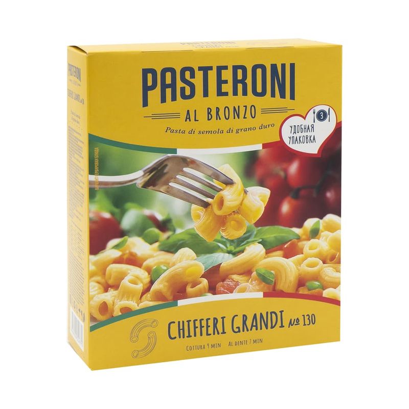Макароны "Chifferi Grandi №130", Pasteroni, Рожки, 240 г