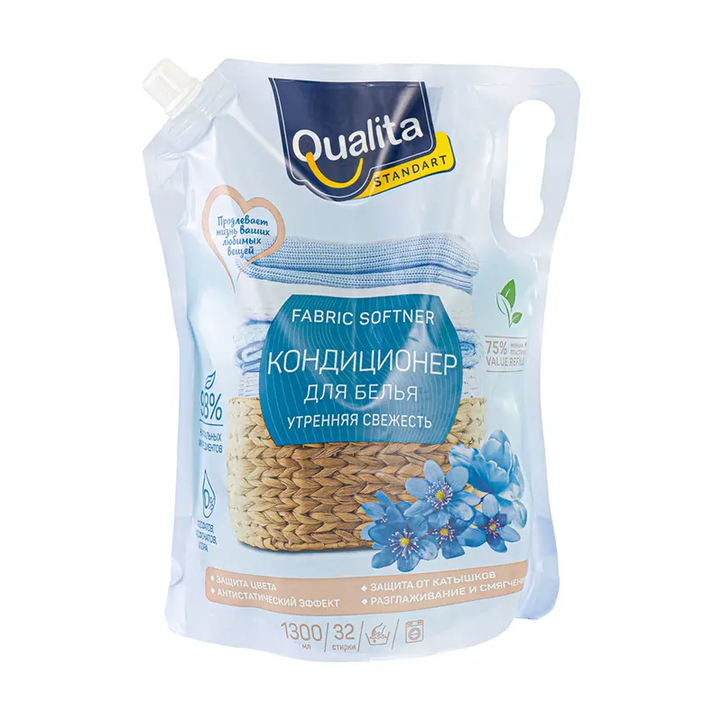 Кондиционер для белья, Qualita STANDART, 1,3 л, в ассортименте