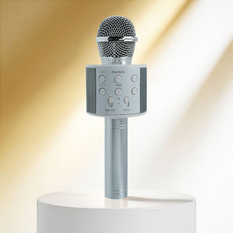 Микрофон с колонкой, портативный аккумуляторный, FLARX, в ассортименте