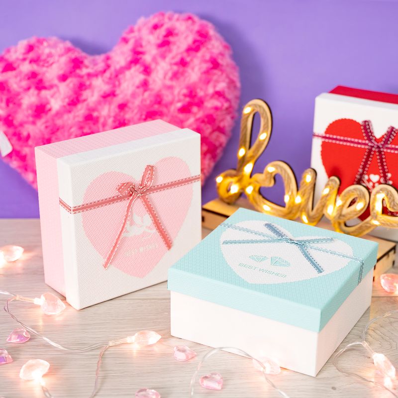 Коробка подарочная, With Love, 15х15х7 см, в ассортименте