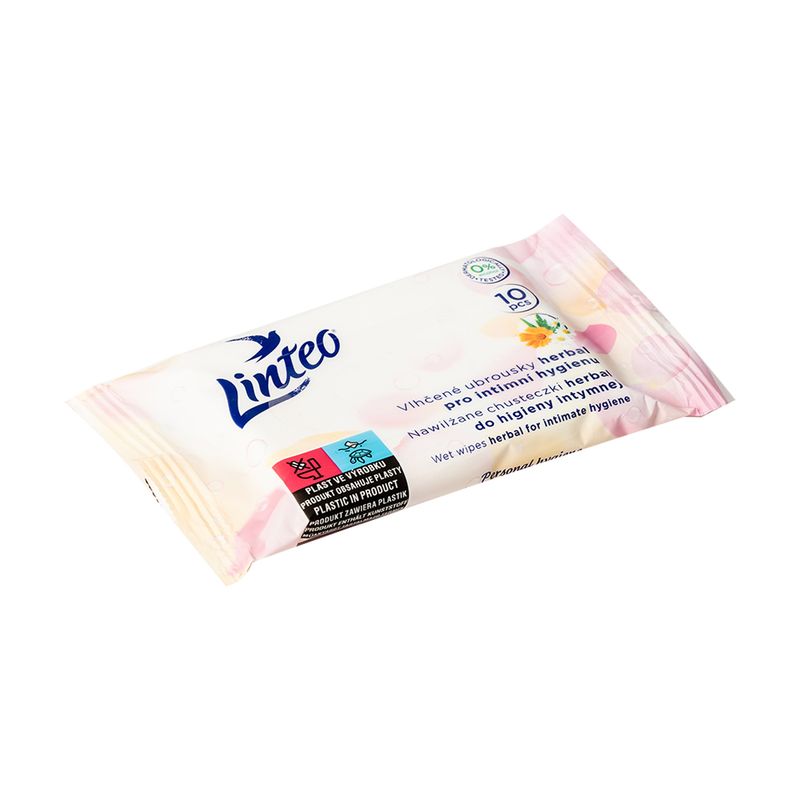 Влажные салфетки, Linteo, для интимной гигиены, 10 шт.